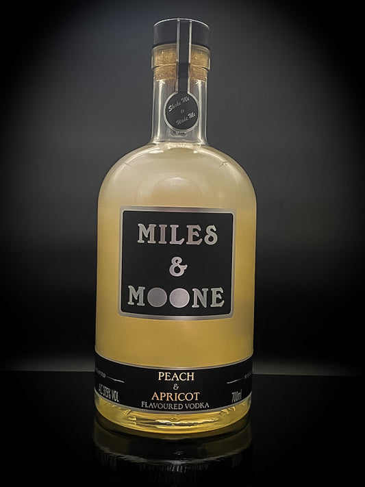 PEACH AND APRICOT HANDCRAFTED FLAVOURED VODKA. 700ML 37.5% ALC